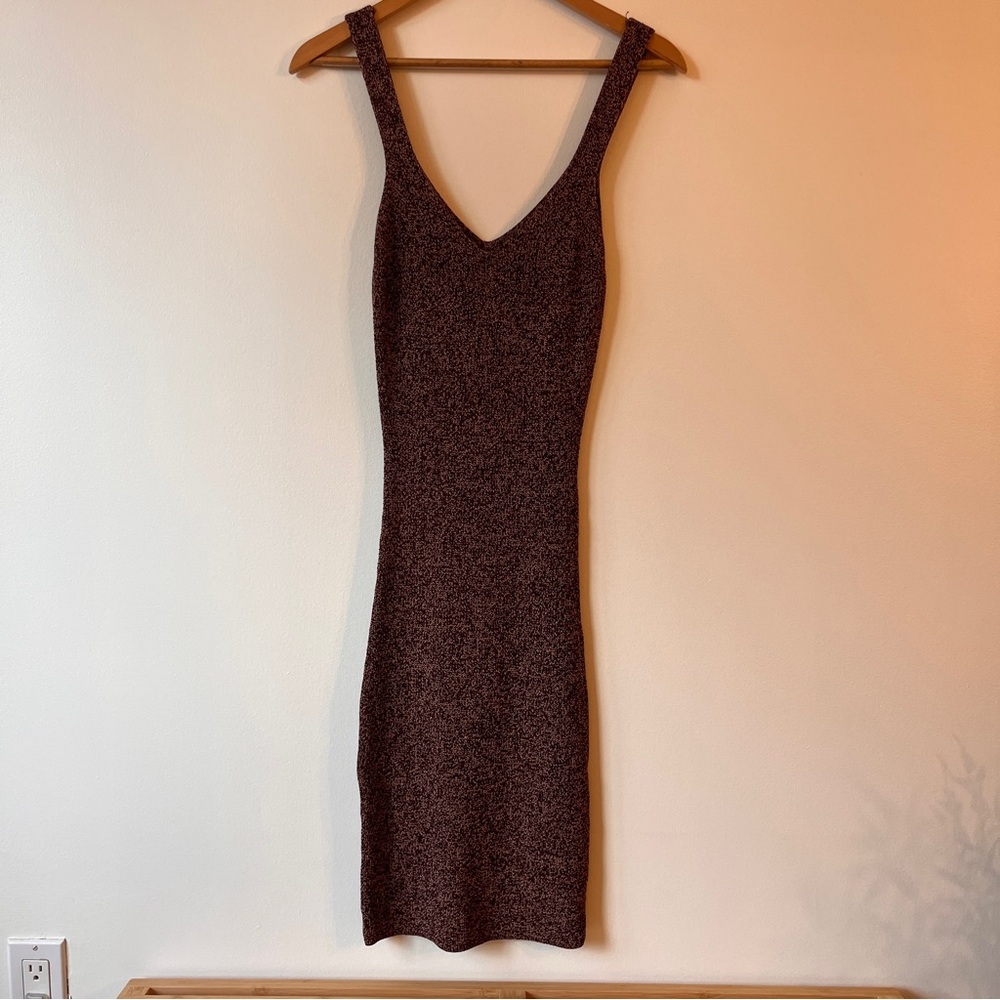 Wilfred Maroon Flandin Knit Tank Bodycon Midi Dress